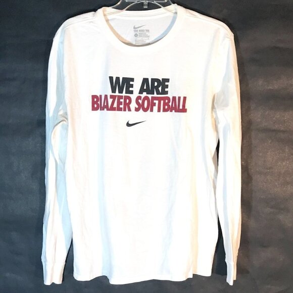 NIKE Softball Long Sleeve Tee Center Swoosh Size Large Blazer 2015 - Picture 1 of 9